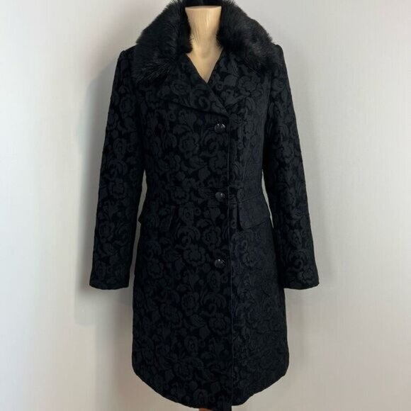 Novelti Jackets & Blazers - Vintage Novelti Women’s Size 8 Pennylane Jacquard Tapestry Coat Jacket Collar